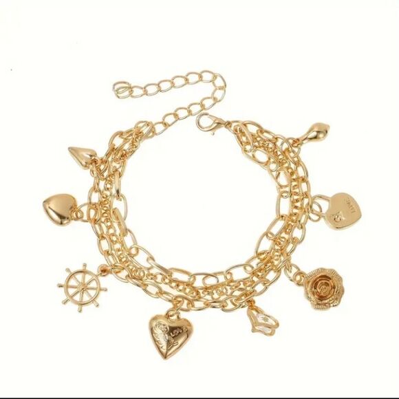 Gold Charm Bracelet - Picture 6 of 6